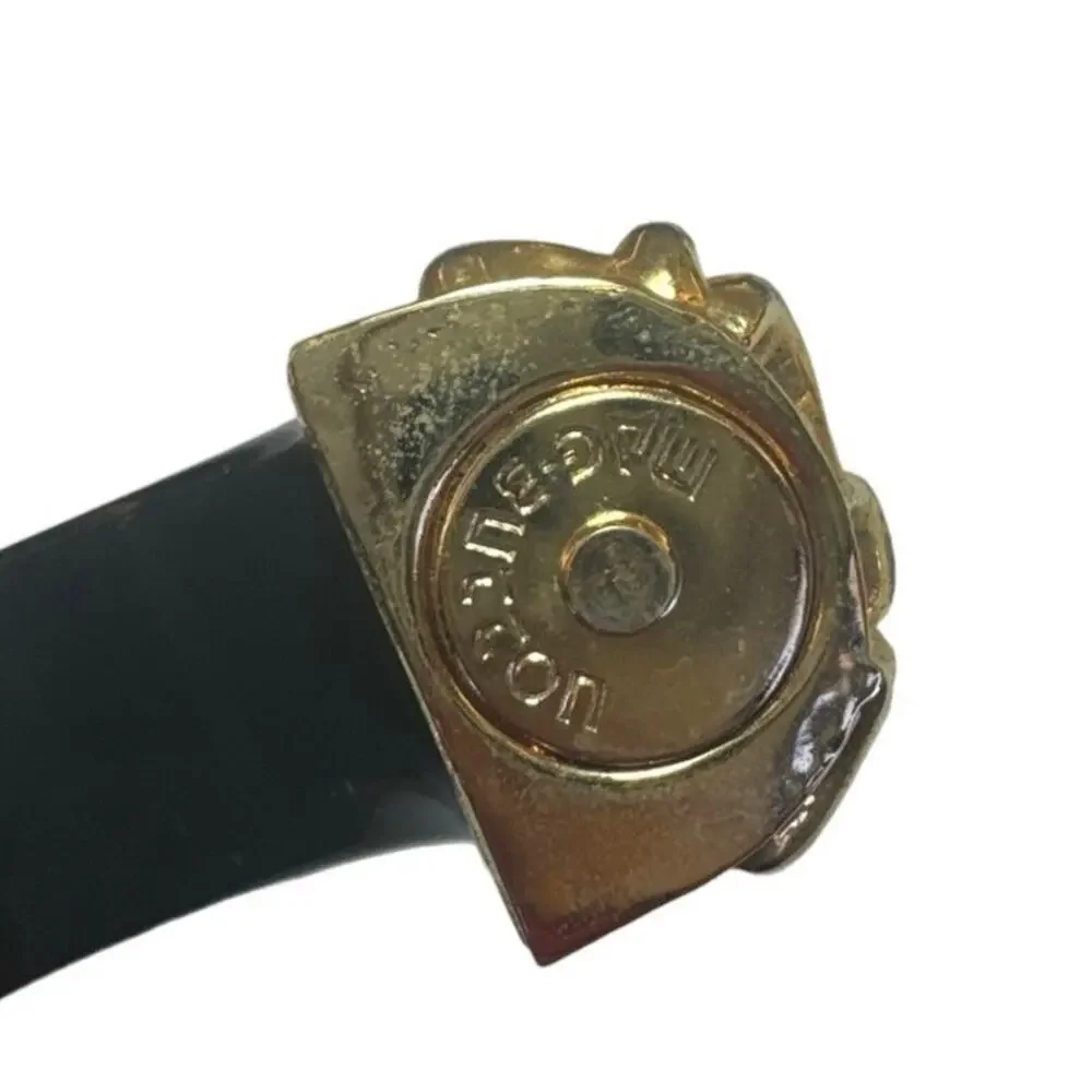 1980s Designer Inna Cytrine Paris Black Lucite Bangle Bracelet - Picture 4 of 5